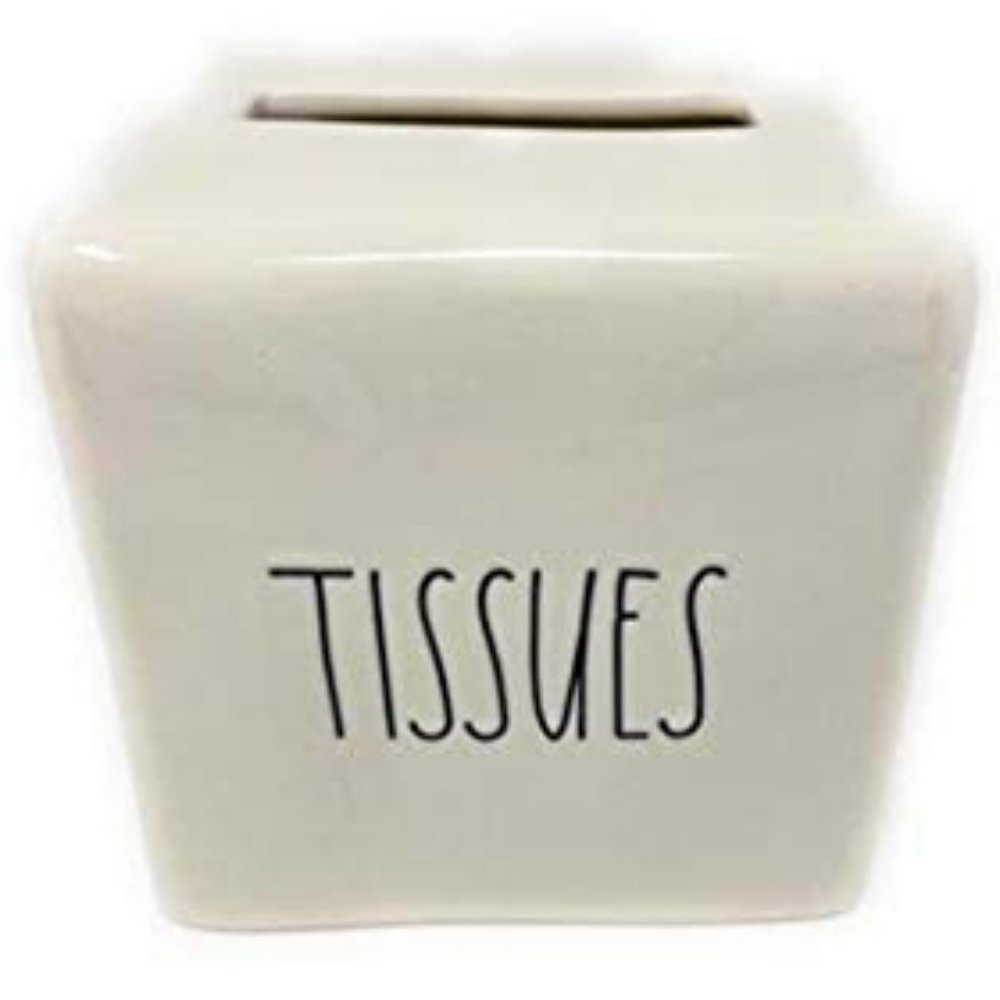 NWOT Rae Dunn by Magenta Tissue Ceramic Tissue Box Holder
